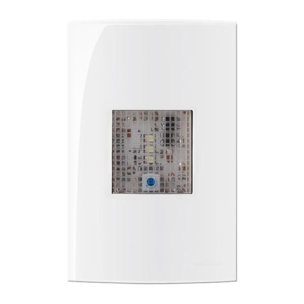 Sleek Branco Conjunto Luz Emergência Led c/ Placa - Margirius