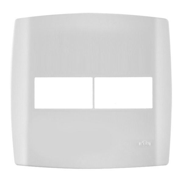 Ilumi Slim Placa 4x4 2P com Suporte Branca