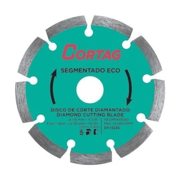 Disco Diamantado 4.1/2 Segmentado Eco - Cortag