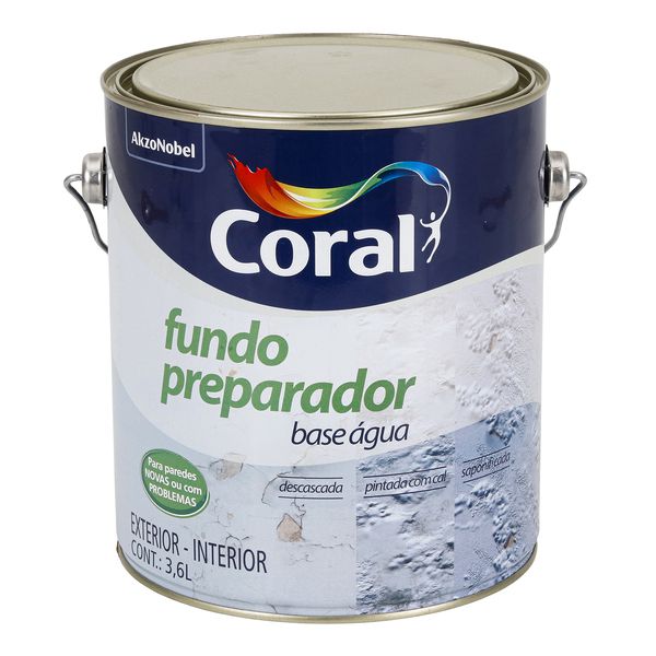 Fundo Preparador de Paredes Base D'água Coral 3,6L