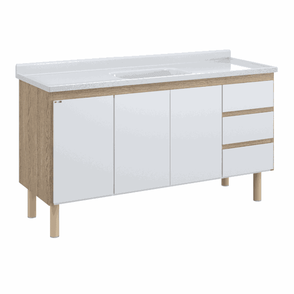 GABINETE COZ AJ RORATO MAD ATENAS 144,2CM BRANCO