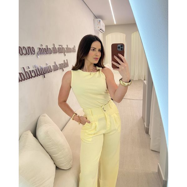 Regata Bianca Amarelo