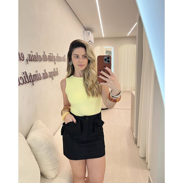 Body Zara Amarelo Manteiga