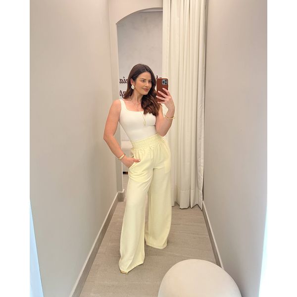 Calça Mia Amarelo Manteiga