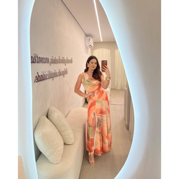 Conjunto Eliane Estampado Laranja