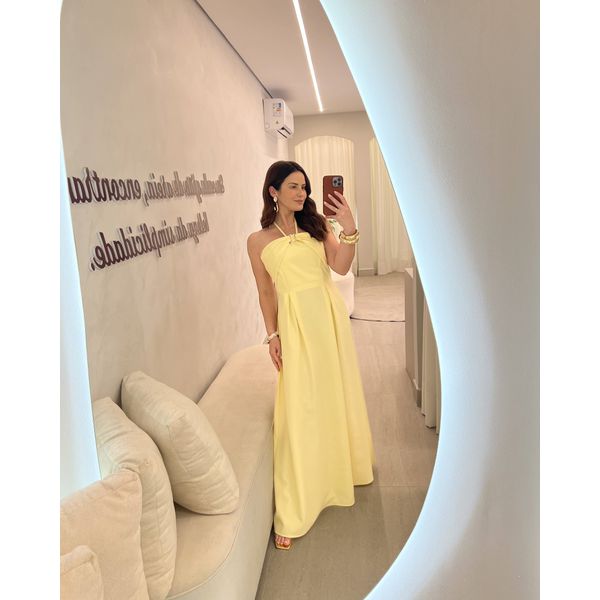 Vestido Vivian Amarelo Manteiga