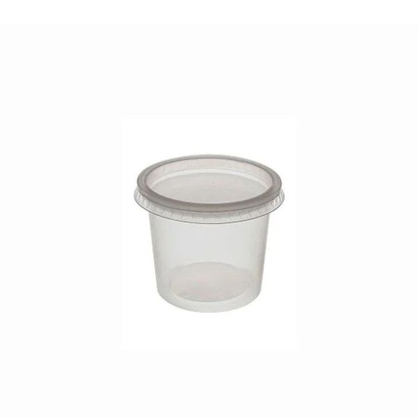 Pote Plástico Redondo Com Tampa 140ml Rioplastic - 25 Unidades