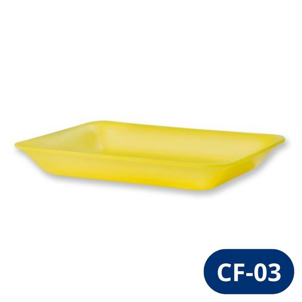 Bandeja Absorvente Funda de Isopor Amarela CF-03 Darnel - 400 unidades