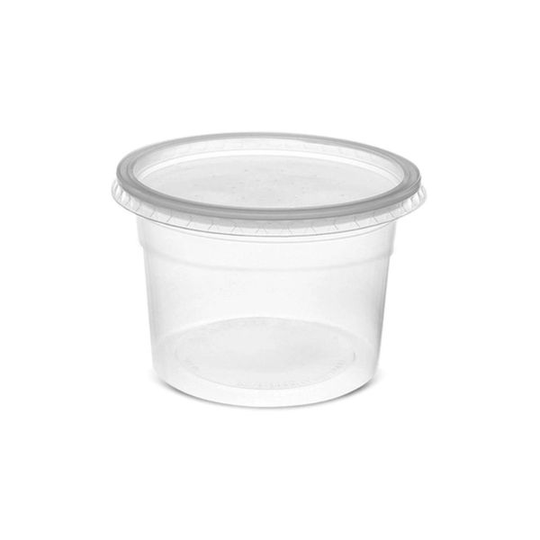 Pote Plástico Redondo Com Tampa 200ml Rioplastic - 25 Unidades