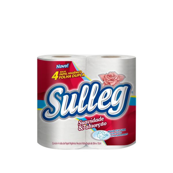 Papel Higiênico Folha Dupla 30m Sulleg - 4 Rolos