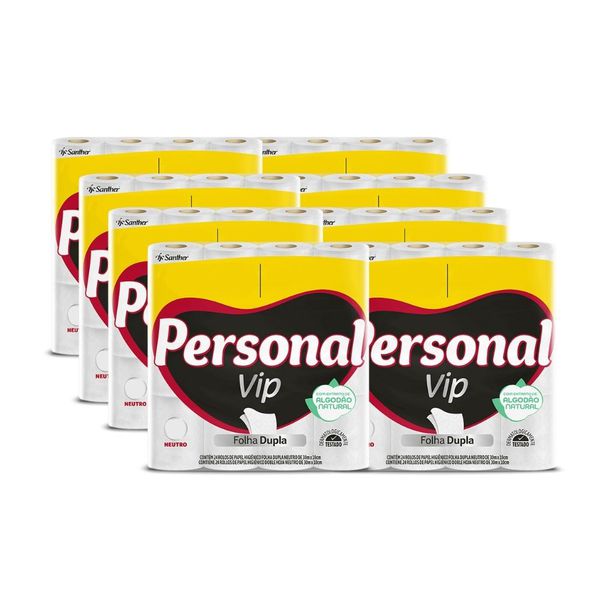Papel Higiênico Folha Dupla 30m Personal Vip - 64 Rolos