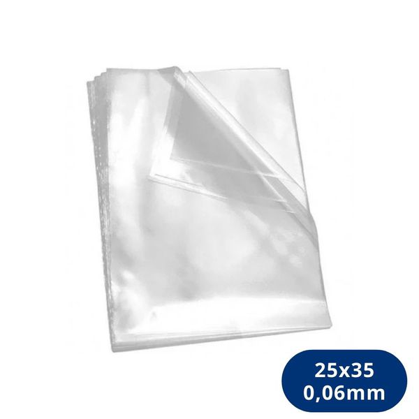 Saco Plástico Pebd 25x35cm Transparente Espessura 0,006mm (1kg)