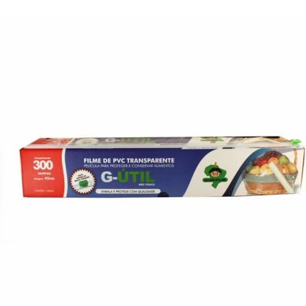 FILME PVC C/TRILHO 45CM X 300MT GUARUFILME