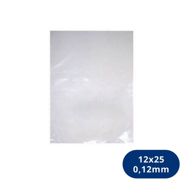Saco Plástico Pebd 12x25cm Transparente Espessura 0,012mm (1kg)