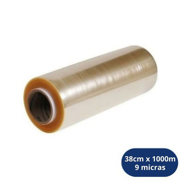 Bobina de Filme PVC 38cmx1000m 9 Micras Guarufilme - 1 unidade