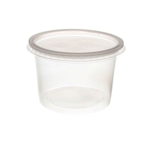 Pote Plástico Redondo Com Tampa 1500ml Rioplastic - 180 Unidades