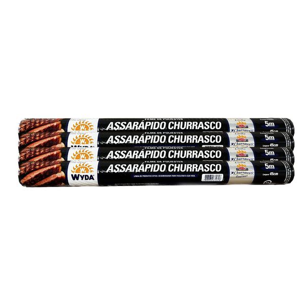 Filme Assarápido Para Churrasco 45cmx5m Wyda (20 Unidades)