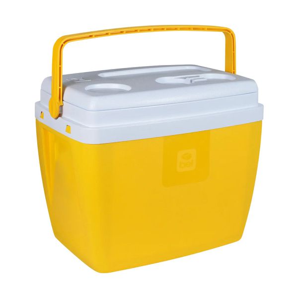 Caixa Térmica Cooler Amarelo 19 Litros Com Alça - Bel