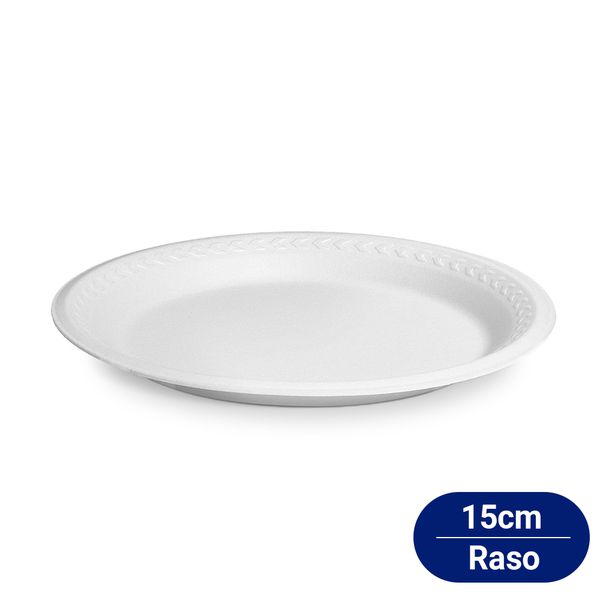 Prato De Isopor Raso 15cm Fibraform (25 Unidades)