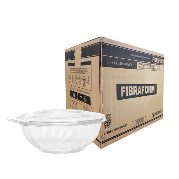 POTE SALADEIRA COM LACRE F255 FIBRAFORM 750ML COM - (100 UNIDADES)