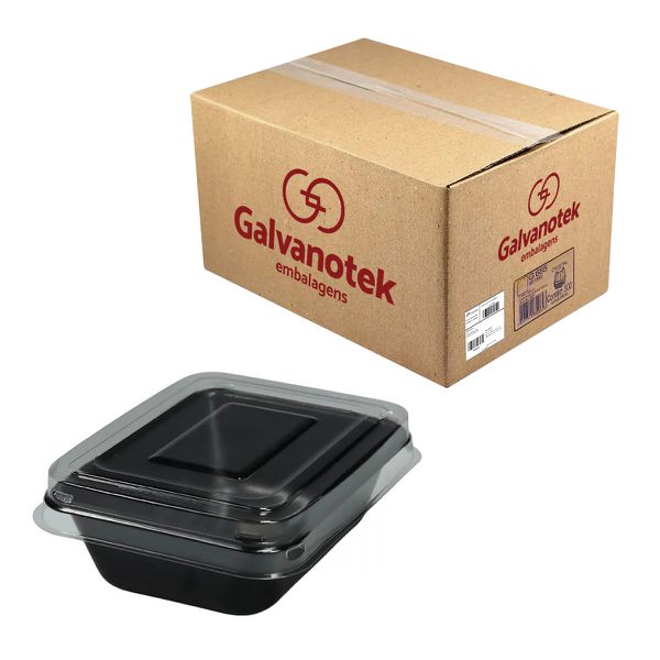 Bandeja Forneável Com Tampa g 206 500ml Galvanotek (100 Unidades)