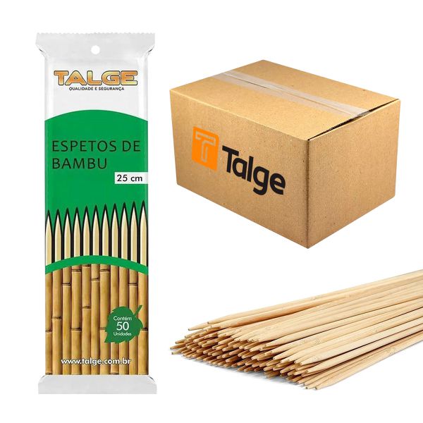 Palito Espeto Bambu Para Churrasco Talge 25cm (5000 Unidades)