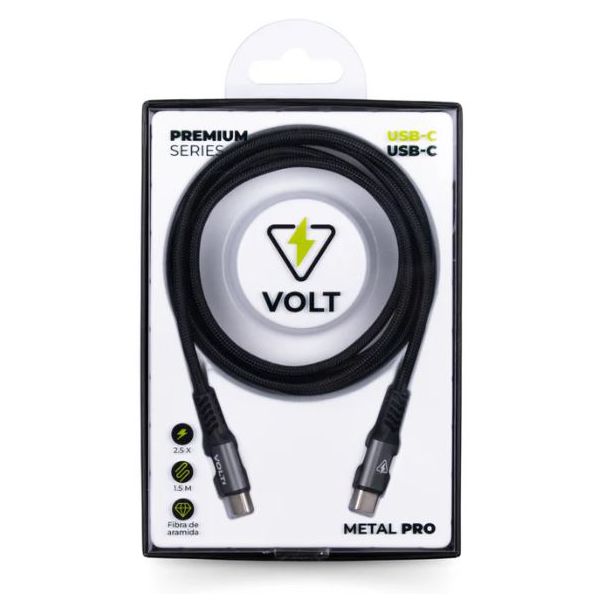 CABO VOLT METAL PRO Type-C / Type-C - ULTRA RÁPIDO