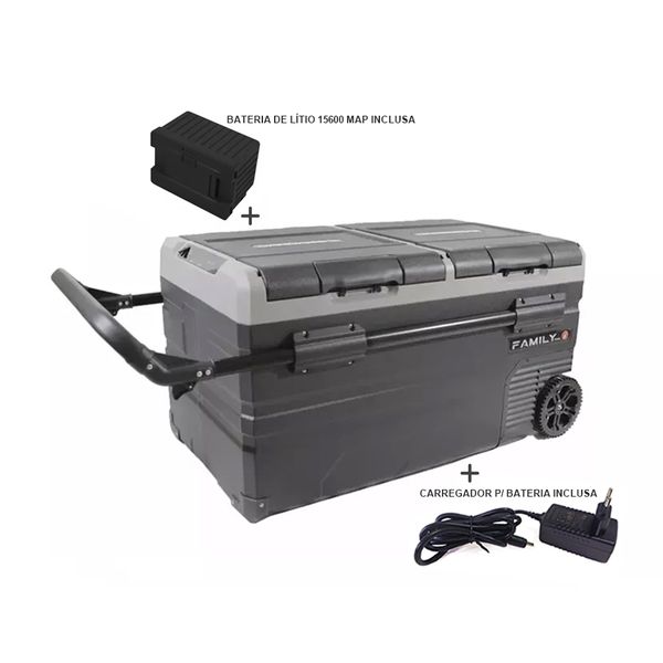 Geladeira Portatil Dandaro Family 95lts Dual zone Quadrivolt 12/24V - 110/220W - FD95