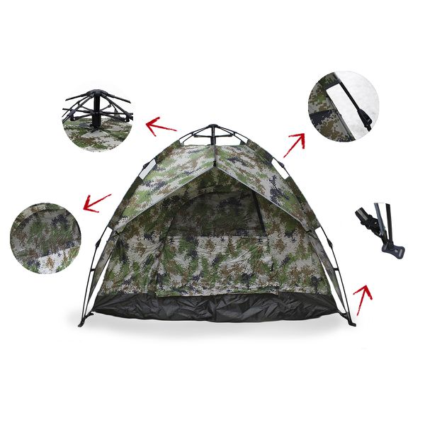 Barraca De Camping Iglu Automática Camuflada Até 3 Pessoas