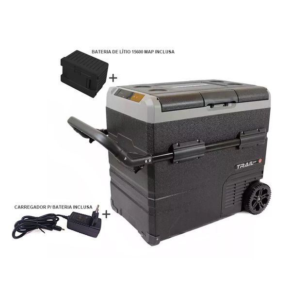 Geladeira Portatil Dandaro Trail 55lts Dual zone Quadrivolt 12/24V - 110/220W - TD55