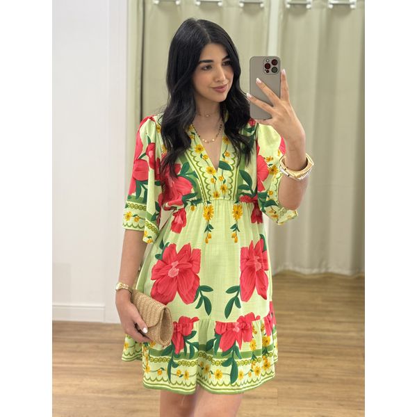 Vestido Floral Vermelho