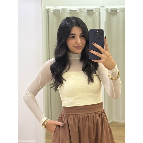 Blusa tule Amarelo Manteiga