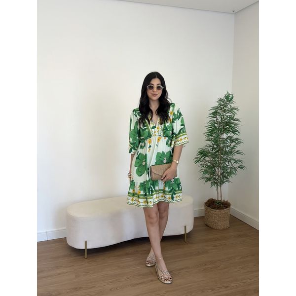 Vestido Floral Verde