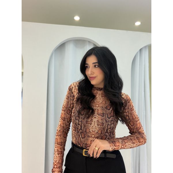 Blusa Tule Cobra