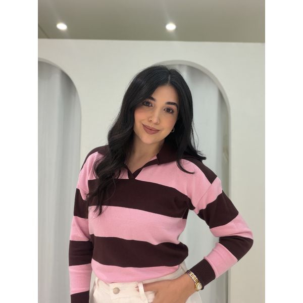 Blusa Tricot Rosa/Marsala