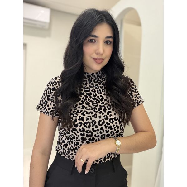 Blusa Onça branca