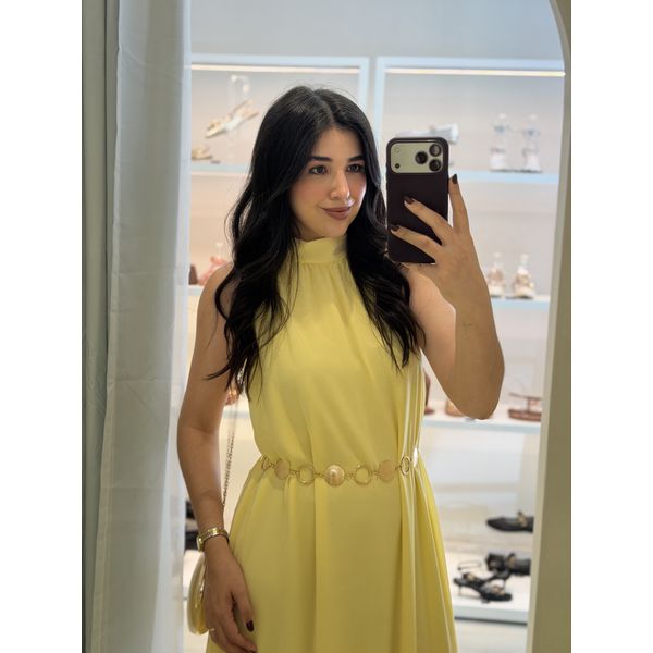 Vestido Clara Longo Amarelo