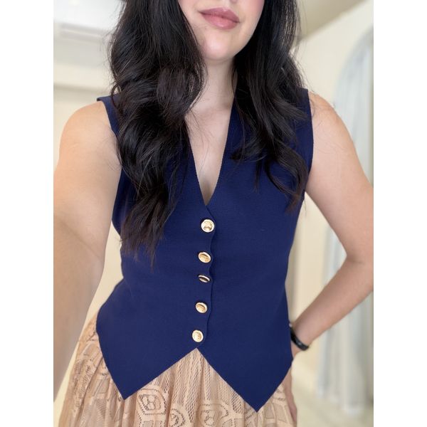 Colete Modal Lia Azul
