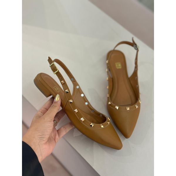 Slingback Valen Caramelo