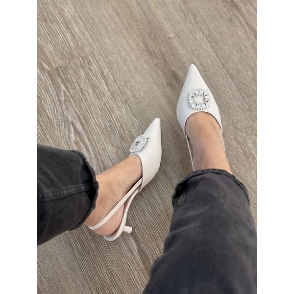 Scarpin Anne Off white