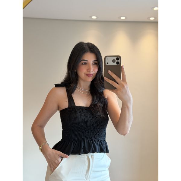 Blusa de Laço Preta