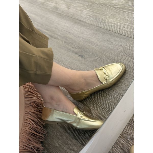 Mocassim Paty Dourado