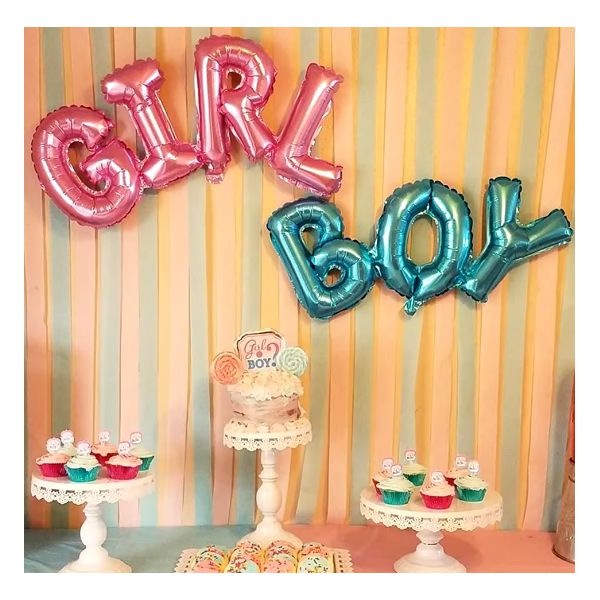 Boy Girl Balões Chá Revelação