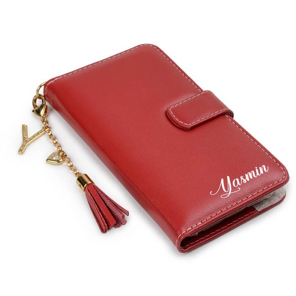 Capa para Celular de Couro com Nome