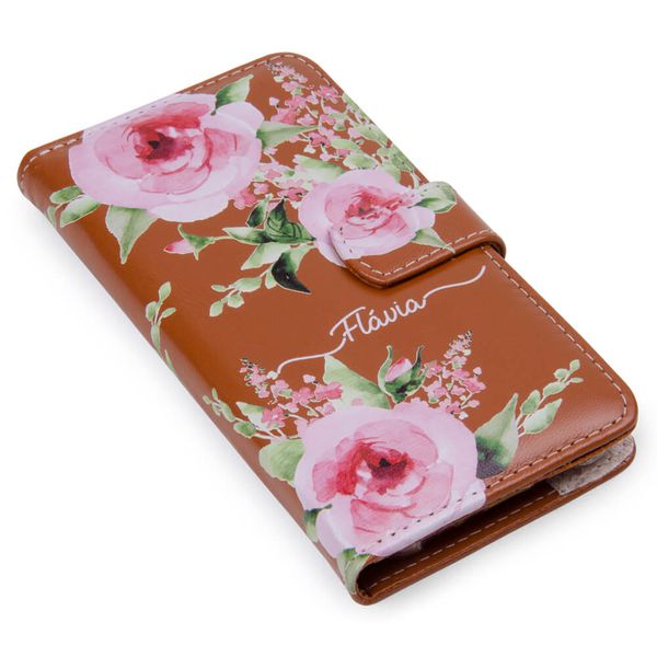 Capa para Celular de Couro com Nome