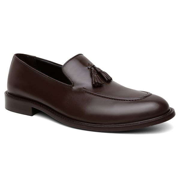 Mocassim Loafer Social Russia Bambolim Couro Cafe