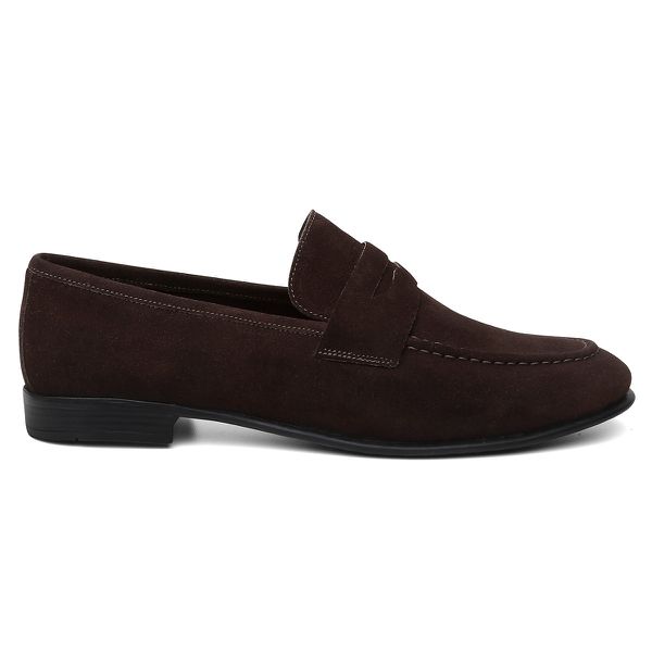 Mocassim Loafer Chile Couro Nobuck Cafe