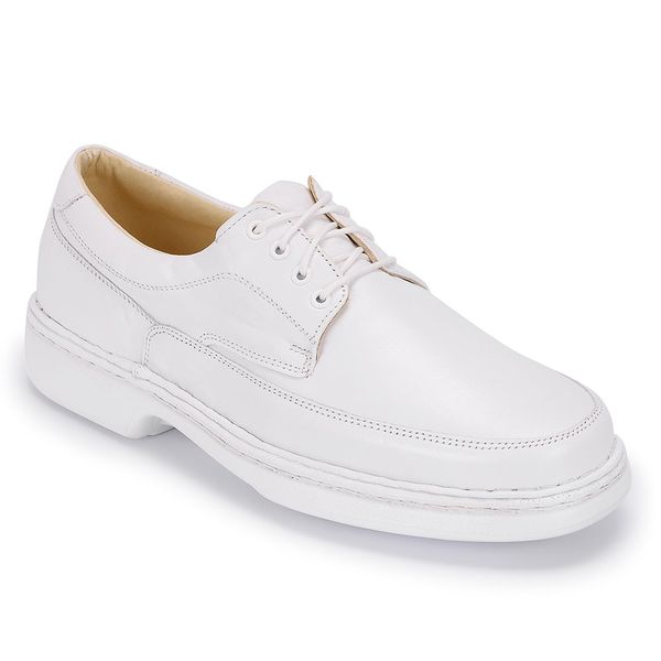 Sapato Social Masculino Conforto Antistress Branco