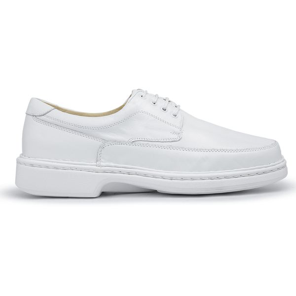 Sapato Social Masculino Conforto Antistress Branco