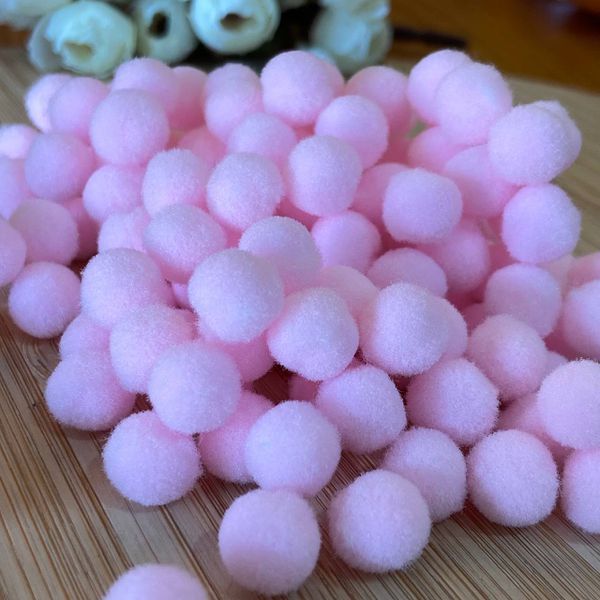 Pompom 1cm Rosa bb- Cores aproximadamente 100un